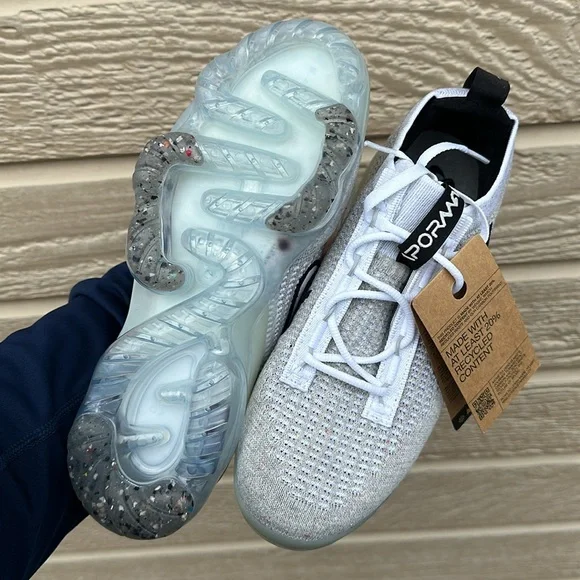 Nike Air Vapormax 2021 FK Flyknit White Black GS 6.5Y - Picture 7 of 8